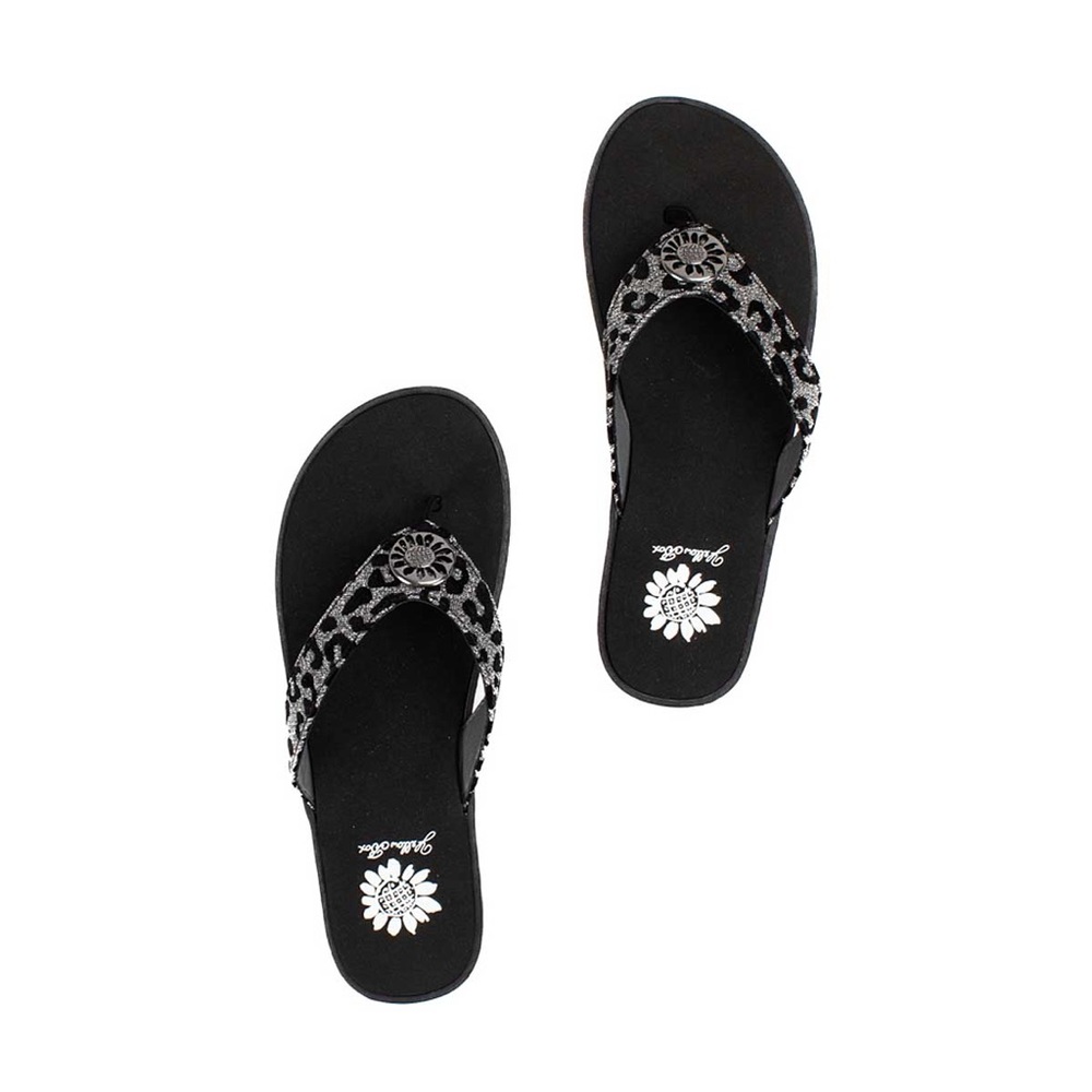 Yellow box FELCIA pewter sandals medium width - Picture 4 of 5